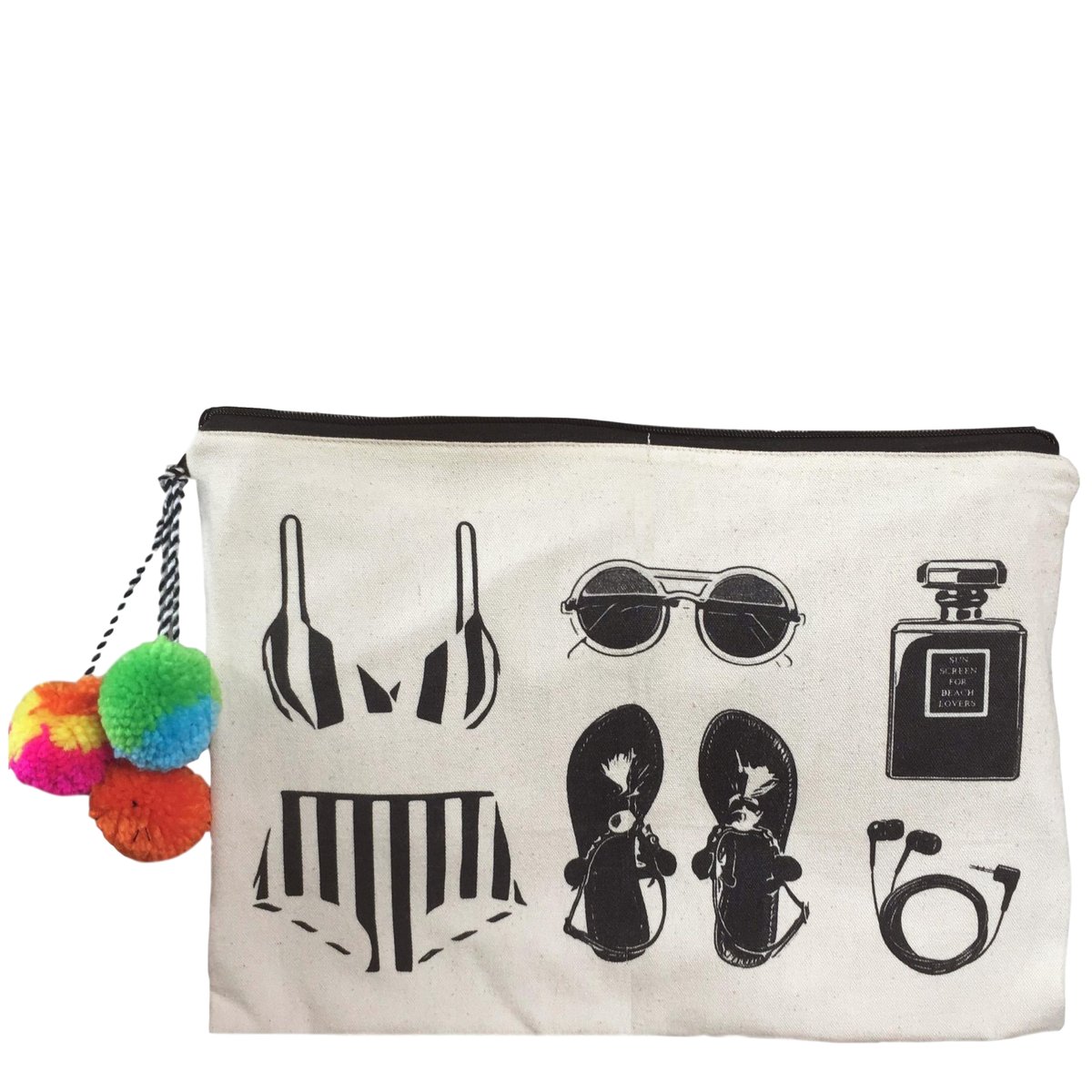 Frammy Life Summer Beach Pouch Cute Trendy Makeup Bag, Large Portable  Travel Bag, Large - Harris Teeter